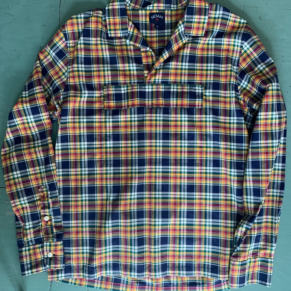 NOAH NYC NWOT Lightweight Plaid Pullover Shirt